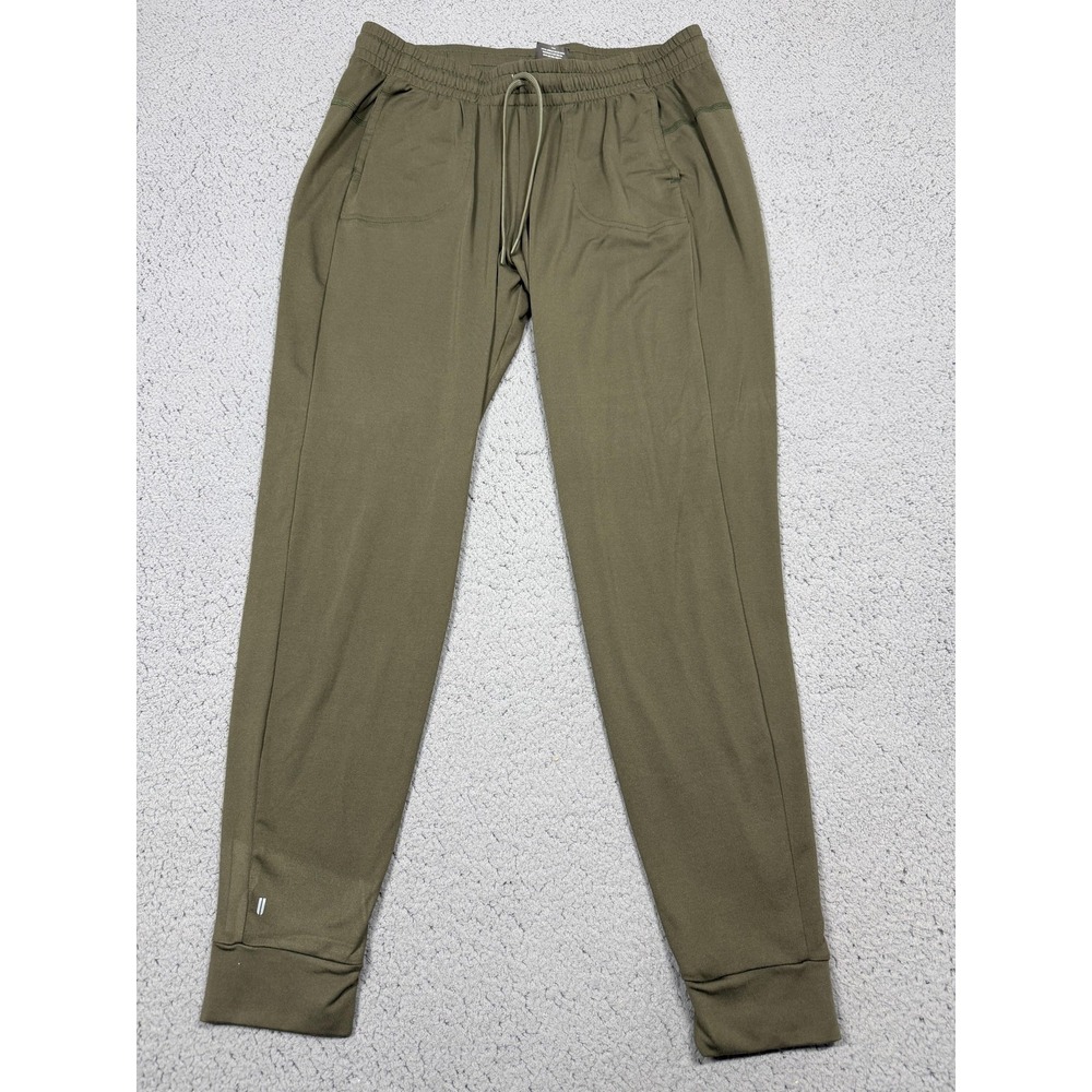 NWOT NOBULL Pants Womens M Green Jersey Joggers Sweatpants Elastic Waist Stretch